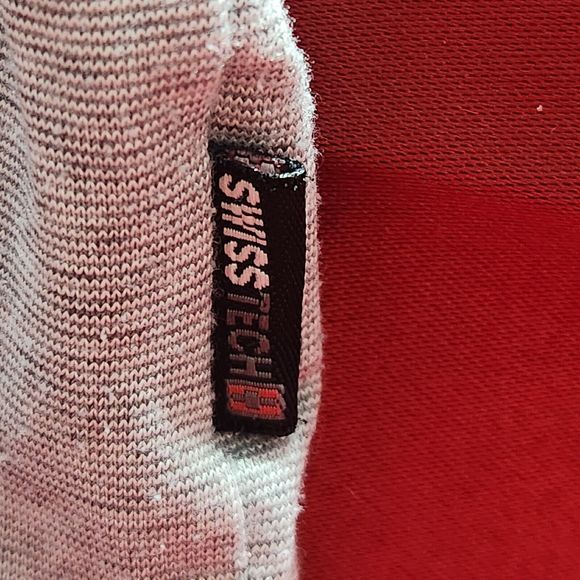 Swiss Tech Polo Shirt Men's Size Medium Gray Casual Stretch Short Sleeve Button - Picture 5 of 9